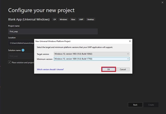 UWP - Create Simple Application By VS 2019